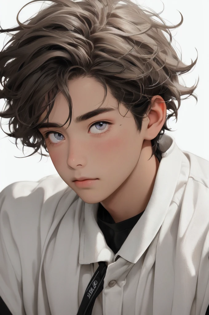 1boy,best quality,messy hair,yoai,beautiful detailed eyes,detailed face,detailed skin,simple background,cinematic highlight,white socks,posing