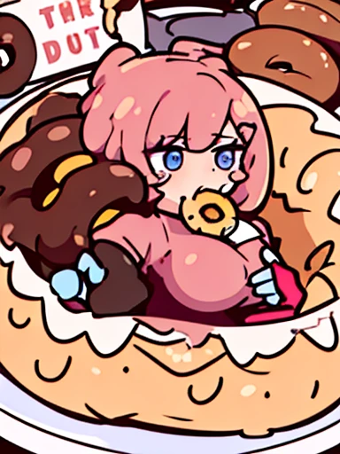 woman eaten by donut