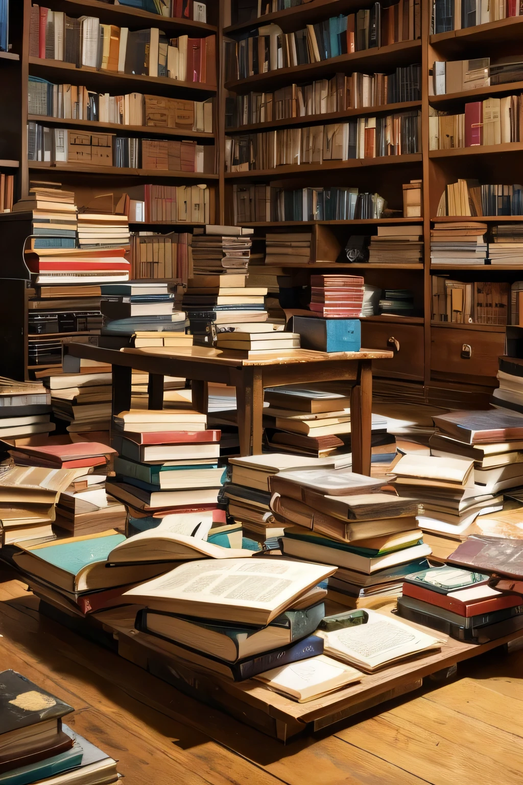 An image of a jumble of books