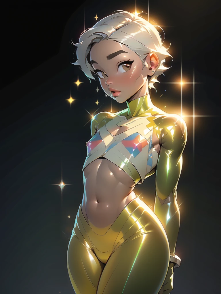 masterpiece, highest quality, 8k, Cinematic Light, Ultra-high resolution, Chibi, One boy,Full Body,Very short hair,Silver Hair, boxer, Red sweatshirt, (Oilskin), (((Shiny skin:1.5,Light Skin: 1.5,Sunburned skin,Shiny skin,very Shiny skin,Shiny body,Plastic Glitter Skin,exaggerated Shiny skin,Glowing Skin))), big lips,
((flat chest, Flat Stomach, Baby Face)), (Vibrant colors)