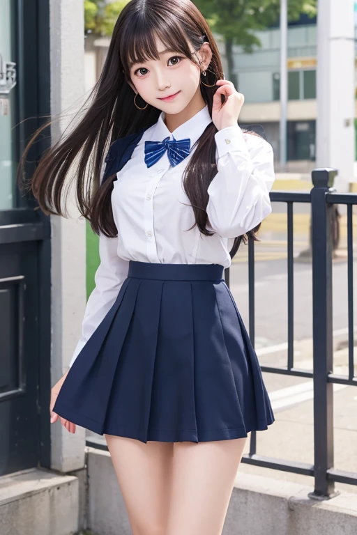Cute Girls､high school girl､Idol､uniform､mini skirt､See-through､Fluttering in the wind