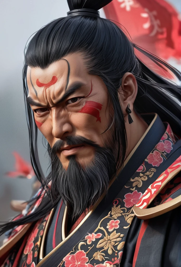 samurai, by Artgerm, best quality, masterpiece, Representative work, official art, Professional, Ultra intricate detailed, 8k