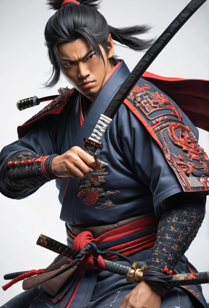 samurai, 1boy,by Artgerm, best quality, masterpiece, Representative work, official art, Professional, Ultra intricate detailed, 8k