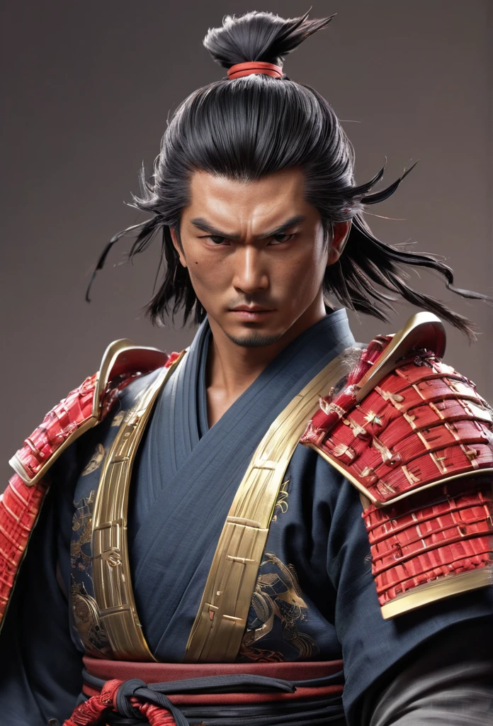 samurai, 1boy,by Artgerm, best quality, masterpiece, Representative work, official art, Professional, Ultra intricate detailed, 8k