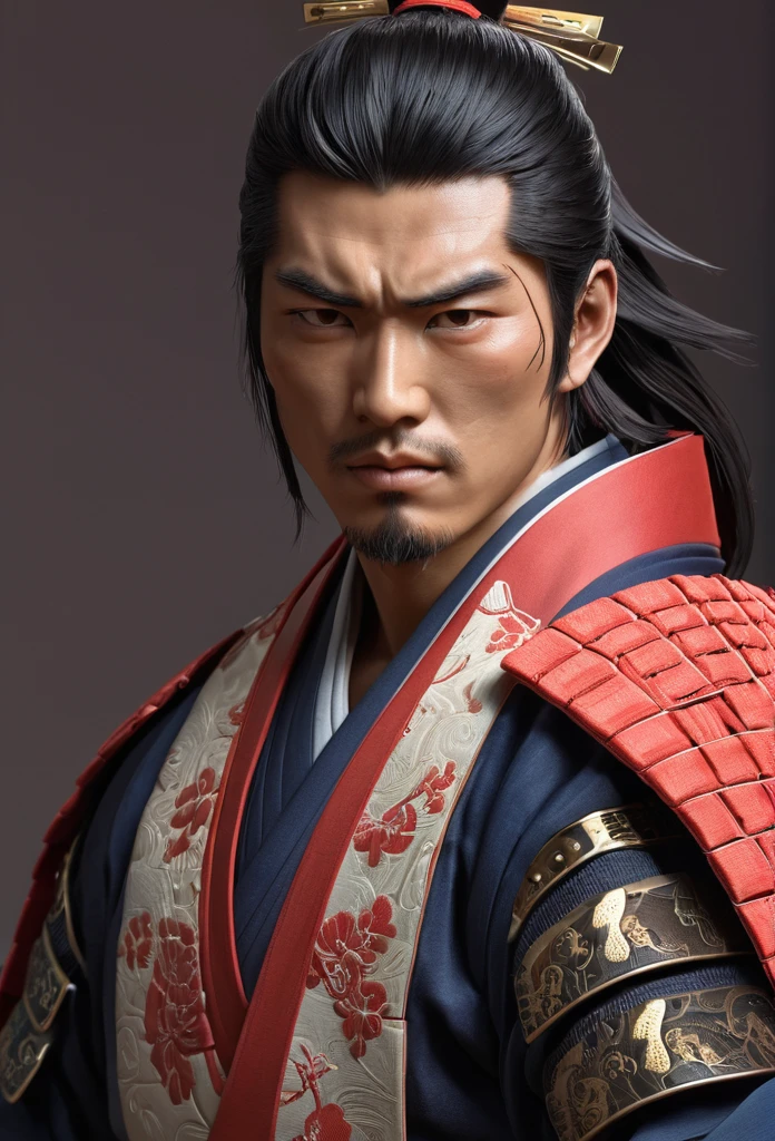 samurai, 1boy,by Artgerm, best quality, masterpiece, Representative work, official art, Professional, Ultra intricate detailed, 8k