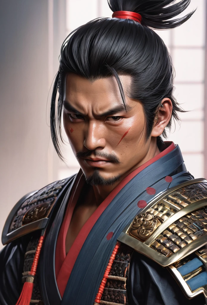samurai, 1boy,by Artgerm, best quality, masterpiece, Representative work, official art, Professional, Ultra intricate detailed, 8k