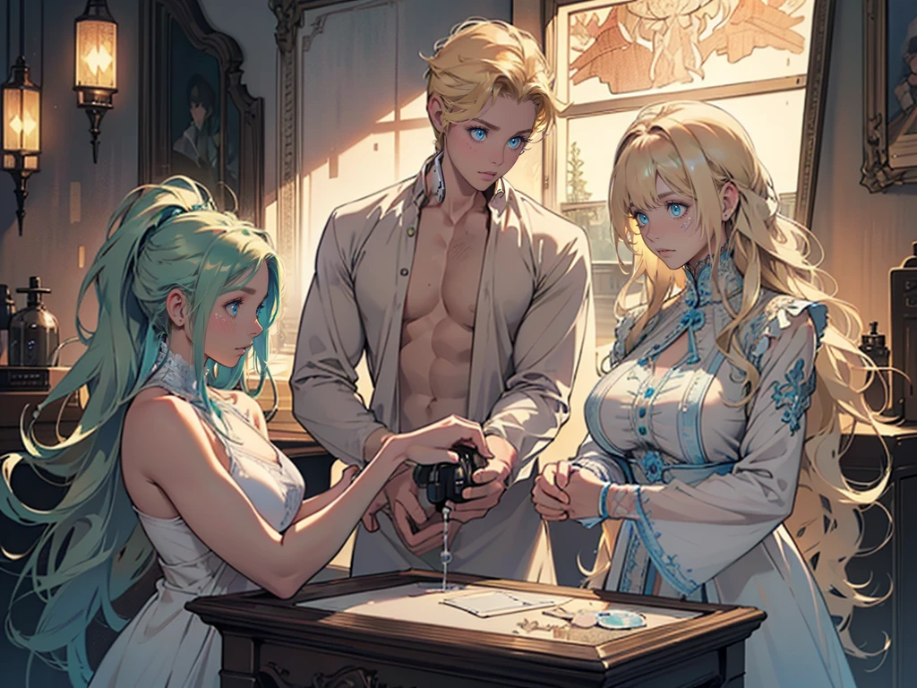 Photorealistic:1.5, Beautiful woman , extremely long hair , blonde hair , green eyes , (masterpiece:1.3), (best quality:1.3), high-resolution, watercolor pencil, Head-on angle, Body facing forward, (arms at sides:1.3), solo, blue eyes, beautiful detailed eyes, naked:1.5, no panties:1.5, pubic hair, concept art, shadow lighting, beautiful detailed glow, best illuminate, (((best quality, textile shading, ultra detailed))), extremely detailed CG unity 8k wallpaper, Highly Detailed beautiful and aesthetic, best light, high resolution, detailed, dynamic lighting, 1Character, pastel washed out colors , cell shade , soft, muted shades ,gentle colors , (breast pump machine:1.5)