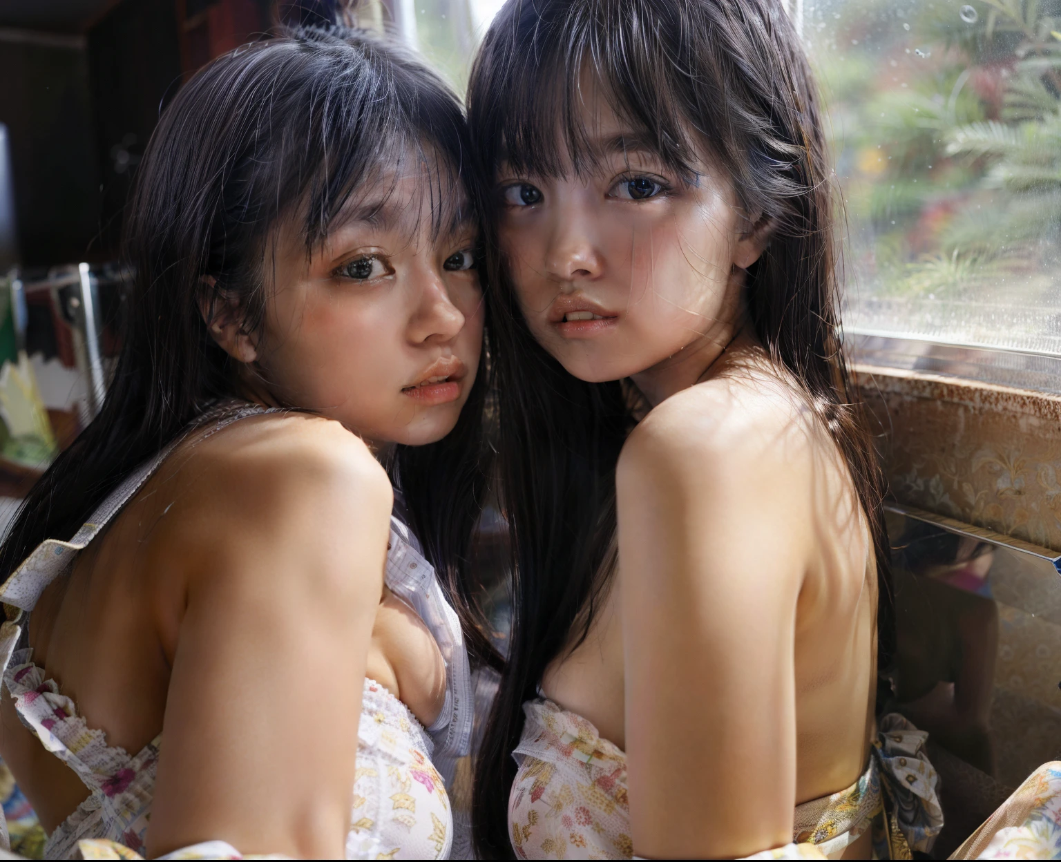 Identical twin sisters、Browsing Caution,