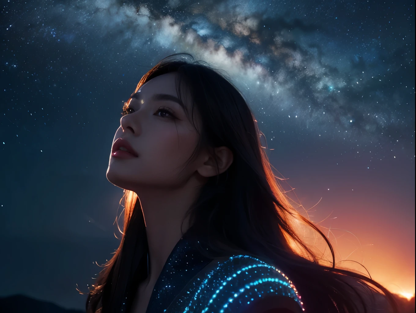 a sparkling star, a glowing celestial object, radiant and luminous, shining brightly in the night sky, a captivating cosmic phenomenon, a stunning astronomical wonder, detailed realistic rendering, hyperrealistic, 8k, photorealistic, highly detailed, volumetric lighting, dramatic chiaroscuro, deep space background, glistening surface, intricate textures, mesmerizing aurora, ethereal and mystical, vibrant colors, neon-like glow, dazzling shine, dramatic contrast, cinematic lighting, dramatic composition