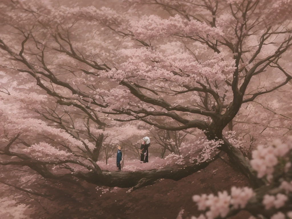 cherry blossoms in hand