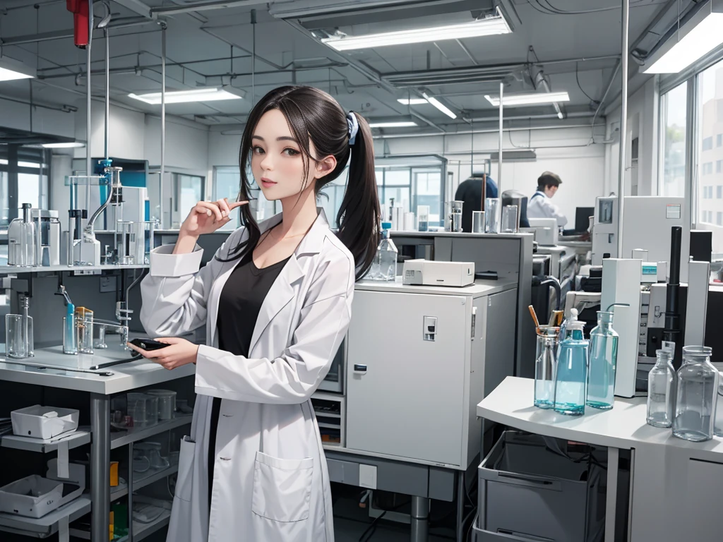 modern laboratory working staff