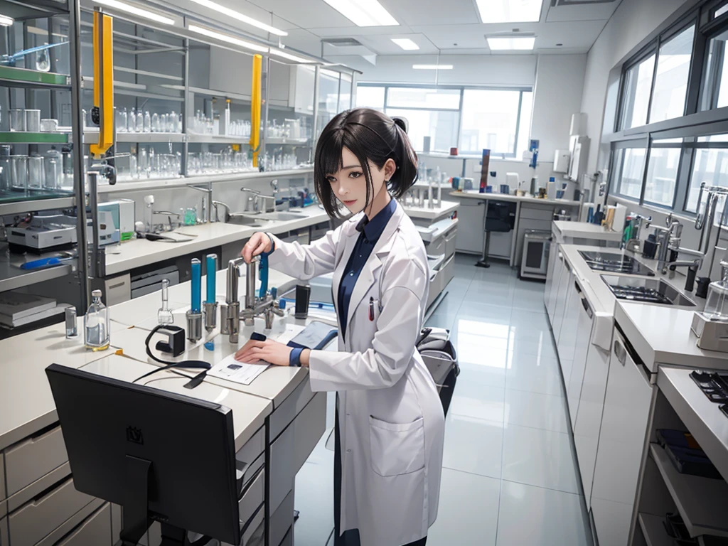 modern laboratory working staff