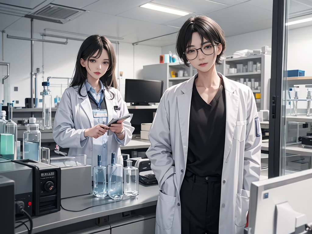 modern laboratory working staff