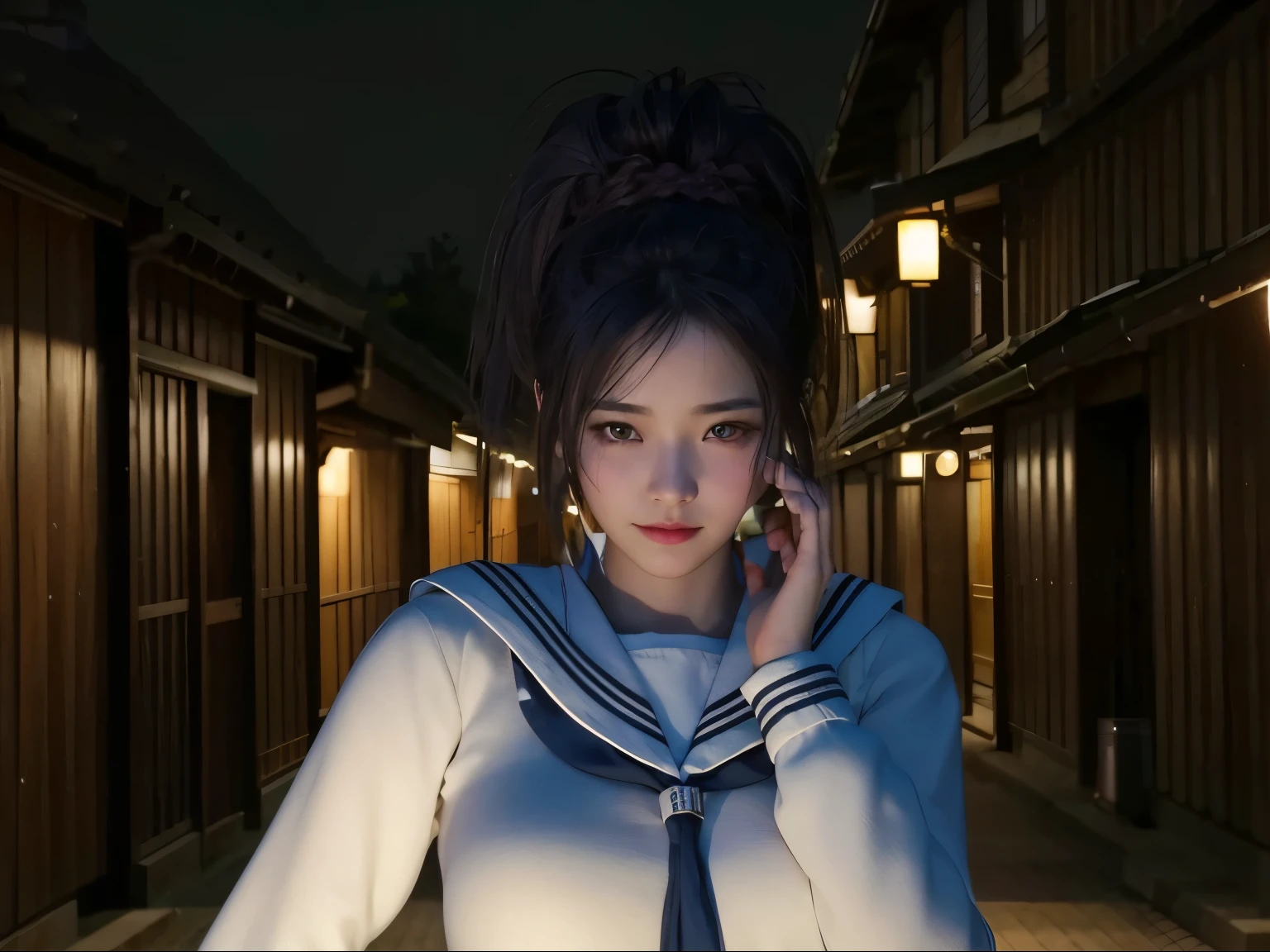 (Detailed CG、Unity、8k wallpaper)、(Very delicate and beautiful)、(masterpiece)、(Highest quality:1.2)、(Ultra-high resolution:1.3)、(Beautiful realistic Asian),Beautiful lighting、Perfect Lightning、Realistic Shadows、Fine skin、Very detailed、Detailed face and eyes、Realistic eyes、Sharp pupils、Huge , In the classroom、School、sunset、Beautiful Face、Blurred Background、(Japanese women)、Glowing Skin、Side Up、Beautiful black hair、Blunt bangs、Japan High School Sailor Uniform、Pleated mini skirt、A kind smile, ((Tabletop, Highest quality)), (Glowing Skin), Cinema Lighting, Physically Based Rendering, Award-winning, Very detailedな肌, Very detailedな顔, Beautiful eyes in every detail, Carl Zeiss 85mm F/1.4, (Cowgirl:1.3), (cumin , Chest and thighs), she&#39;Very cute 16 years old , (Brown Hair, Straight Long Hair, Open your eyes, Round face), Big cleavage, (Sailor blouse, I pulled up my pleated skirt myself:1.3), Watching from afar, (Spread your legs, Focus on the thighs),art、