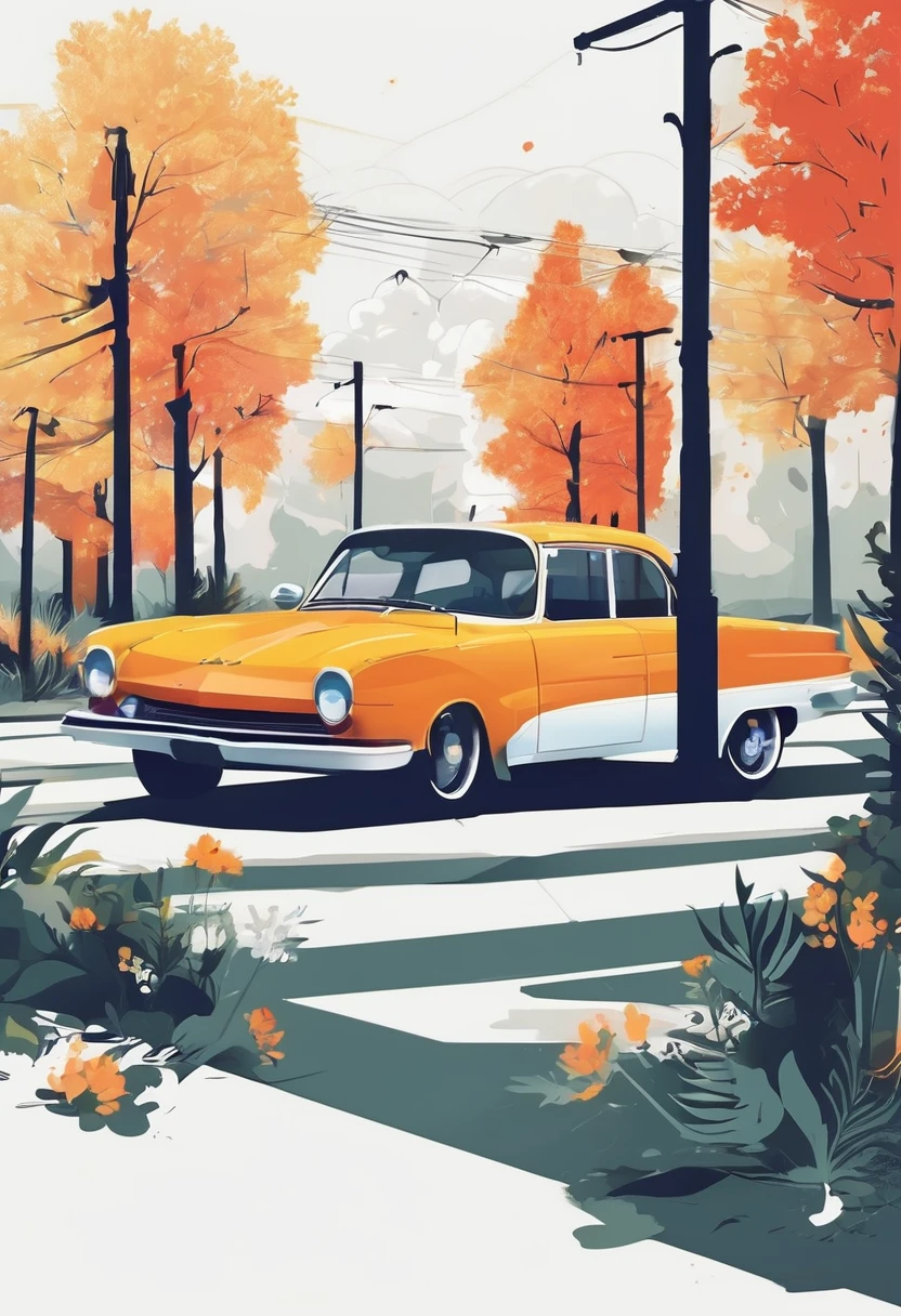 flat style, illustration, мужчина задумчиво смотрит, вид сбоку, white background, full height, digitally friendly aesthetics, minimalistic nature, effectively used white space, 2D elements, bright colors with high contrasts, Use grid-based layouts