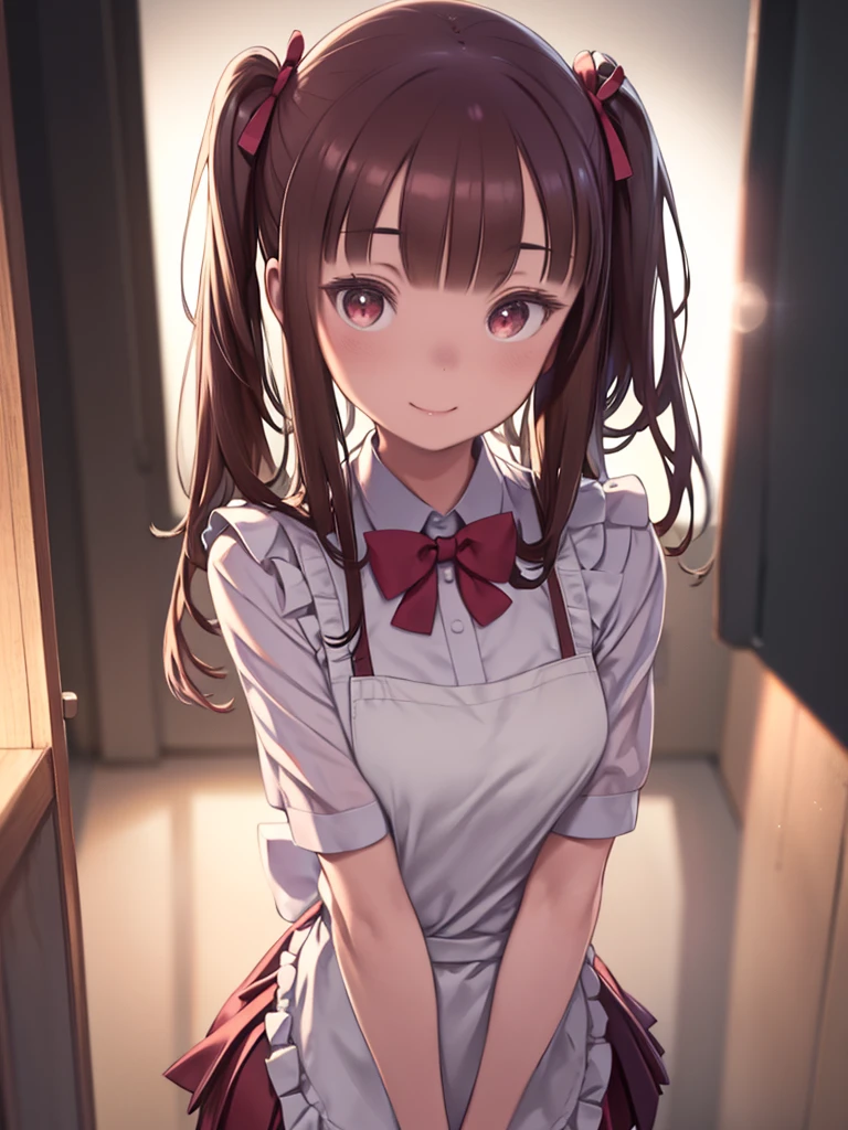 Reimu Hakurei, (Brown eyes:1.5), Brown Hair, bow, hair bow, Hair Tube, Long Hair, red bow, Side Lock, (((Slender body)))、(Girls' School Uniform)、classroom、Sit on a chair - Cowboy shot,Smile Break (masterpiece:1.2), Highest quality, High resolution, unity 8k wallpaper, (figure:0.8), (Beautiful attention to detail), Highly detailed face, Perfect lighting, Highly detailed CG, (Perfect hands, Perfect Anatomy)