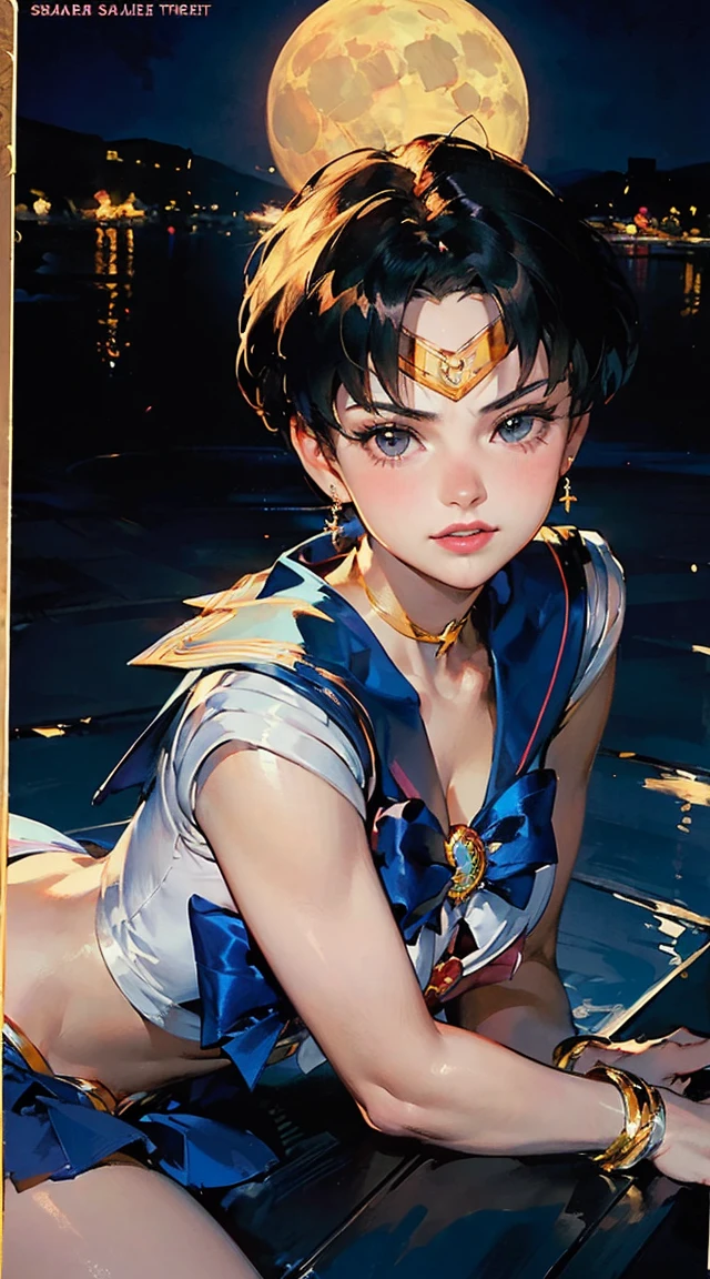 (La Best Quality,A high resolution,Ultra - detailed,actual),Selena Gomez in sailor moon mercury, ,(Ruined dungeon ruins background:1.4 ). ( SPARKLE; Glitter, (skirt lifted by itself: 1.1), (skirt lift: 1.3), (showing white panties: 1.3), More detailed 8K.unreal engine:1.4,UHD,La Best Quality:1.4, photorealistic:1.4, skin texture:1.4, masterpiece:1.8,first work, Best Quality,object object], (detailed face features:1.3),(The correct proportions),(Beautiful blue eyes),  (cowboy pose), ,(Ruined dungeon ruins background:1.4 ), (skirt lifted by itself: 1.1), (skirt lift: 1.3), (showing white panties: 1.3),( cinematic lighting :1.4), (bright colors), (Selena Gomez :1.4),( Selena Gomez V2.1), (perfect fingers :1.4), (perfect anatomy :1.4),( sailor moon mercury :1.4), (sailor moon mercurio V2.1), (face detailed :1.4)  primer plano de un hermoso rostro femenino, bonitos ojos, intrincado, escote, labios suaves, sonriente, Travieso, mirada seductora, pecas, corona, joyas con grandes pechos 　The main character is Usagi Tsukino, a clumsy and seemingly ordinary teenage girl who discovers that she is the reincarnation of Sailor Moon, the legendary warrior of love and justice. Usagi is joined by other Sailor Guardians, including Sailor Mercury, Sailor Mars, Sailor Jupiter, and Sailor Venus, each of whom possesses unique powers and abilities. Together, they fight evil forces, protect the world from various threats, and search for the Moon Princess.　(extremely detailed CG unity 8k wallpaper), (masterpiece), (best quality), (ultra-detailed), (best illustration), (best shadow), (absurdres), 
BREAK
girl, sweat, steam, medium breast, nsfw, shy, looking at viewer, 