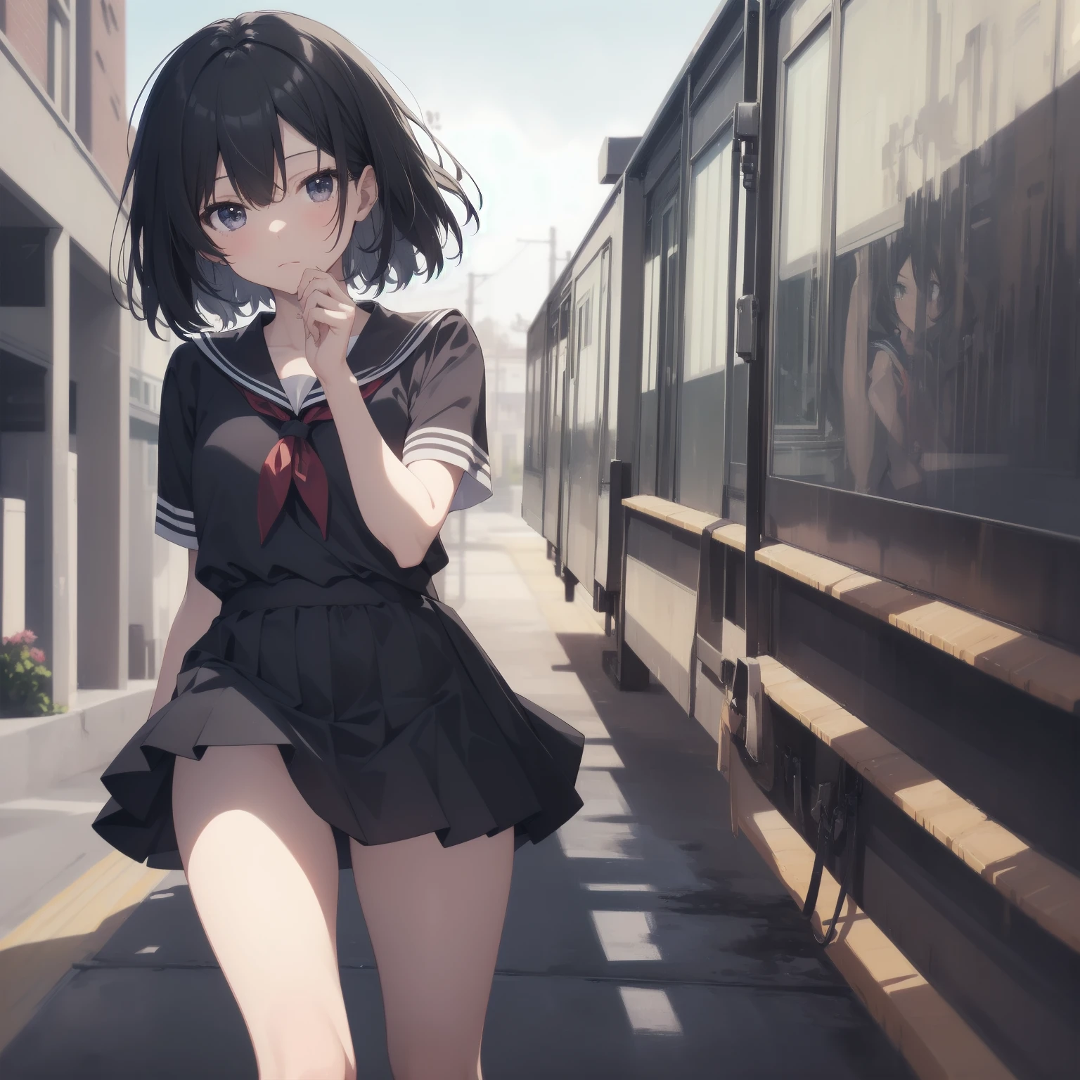 Striped panties、from directly below、spread leg legs、sit、Looking away、Chat with friends、In town、bustling street、cap、Shoulder bag、mini skirt、Private Server、Girl、Girl、Short、Younger、Baby Face、flat chest、Dynamic Angle、Useless、smile、Both eyes open、Voyeur style
