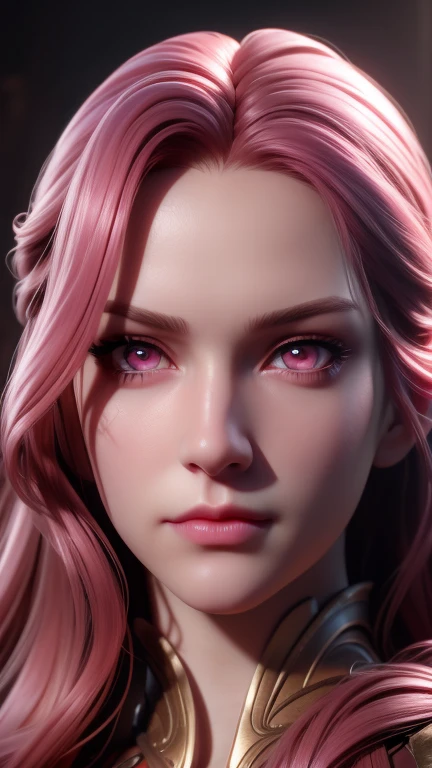 high quality, best quality, photo-realistic, raw-photo, realistic, ultra realistic 8k cg, ultra-detailed, High definition, masterpiece, 1girl, long hair, dark pink hair, pink eyes, detaile face and eyes, close-up, intricate details, detailed texture, finely detailed,