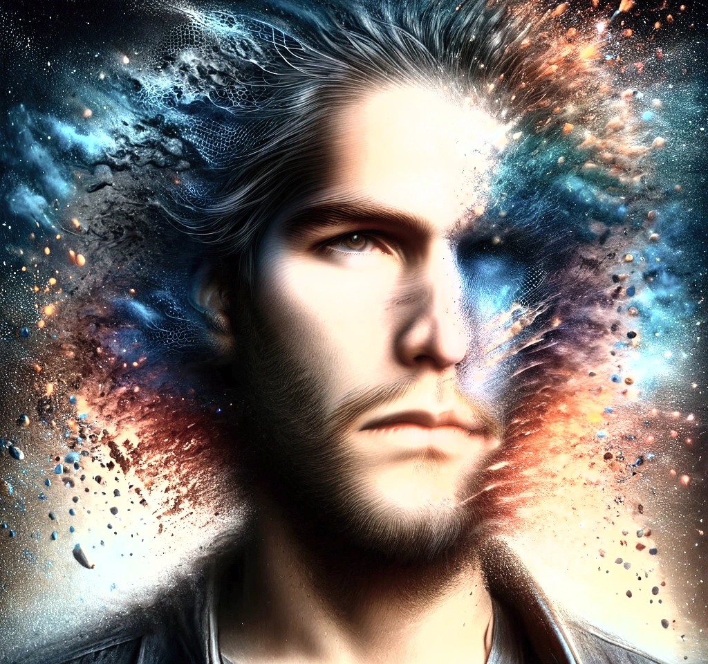 A close-up of a man with long hair and a beard, a photorealist painting by Arik Brauer, art station, Hyper-Realism, cinematic digitalpainting, lubezki, stunning digital illustration, cinematic realistic portrait, painted by andreas rocha, little detailed. digitalpainting, great digital art with details, Realistic 8k digital art, Craig Mullins spotted lighting