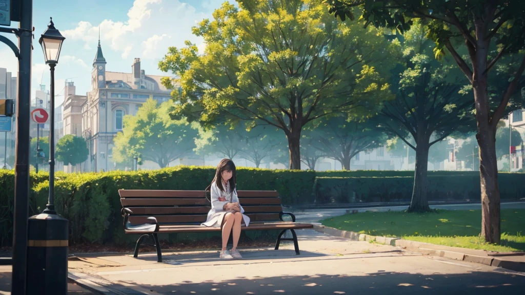 I want a doctor in this picture, the sad girl is looking at a doctor, the girl is talking to the doctor