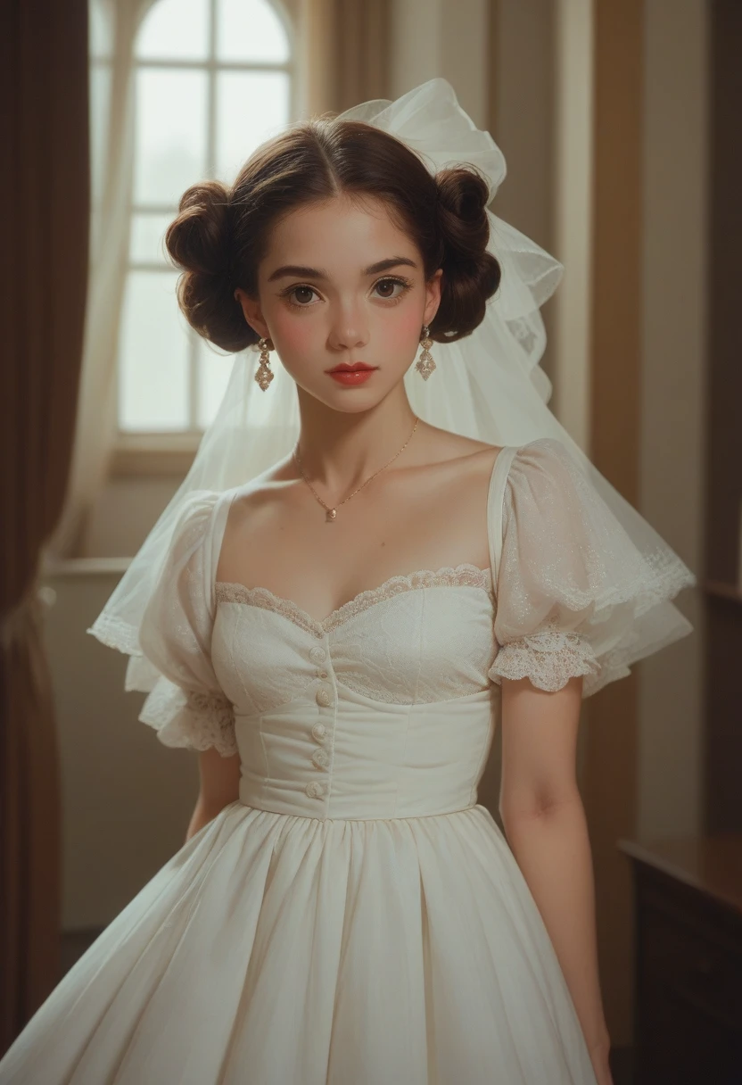 Fais moi une femme cheveux noir, teinte de peau type espagnole, yeux noirs, petit nez, belles levres pulpeuse, beau regard, cheveux long,