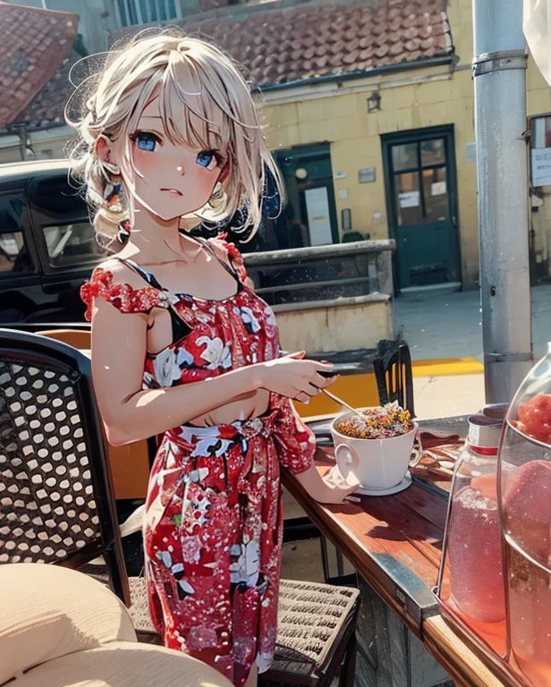 Anime style, 7 years old girl