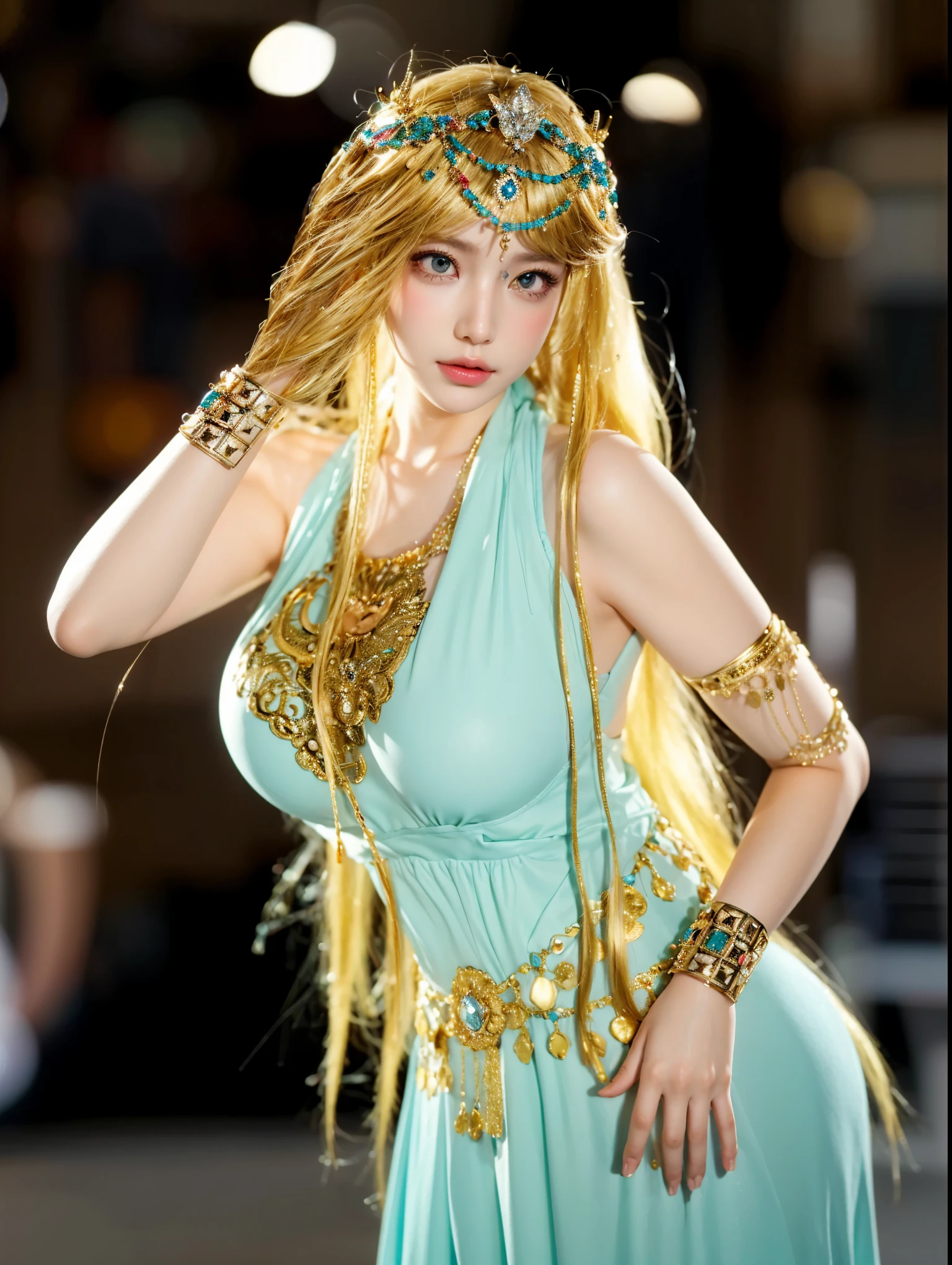 Game Art,CG Animation,Best image quality,Maximum resolution,8K picture quality,(A bust photo),(portrait),(Head close-up),(Rule of Thirds),Unreal Engine 5 rendering works,20 year old girl,((Queen)),The eyes are very detailed,(Large Breasts),Elegance and nobility,Ray Tracing,Game CG,((3D Unreal Engine)),OC rendering reflection mode,4K,Ultra-clear,Translucent lace,Fair and plump figure,Pretty Face,Glossy Gel Coat,身着华贵礼服的Queen,Gorgeous clothing,Luxurious and exquisite jewelry,Colorful makeup,Full figure,Dark red lipstick,精致Gorgeous clothing,Supermodel,Gold Jewelry,Luxurious clothing,Gold and diamond jewelry,blond haingers straightened