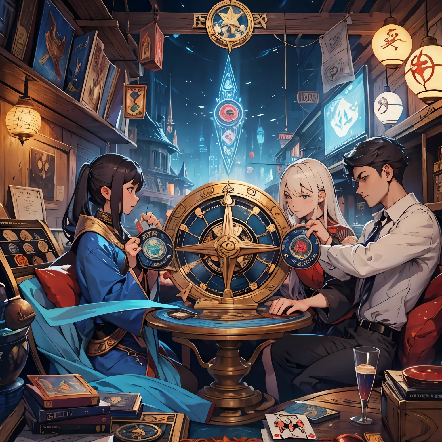 world with magic card games and fortune wheel