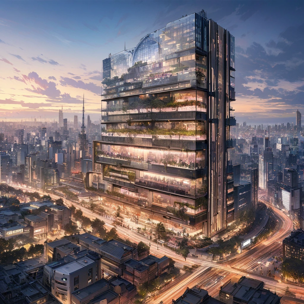 beautifully繊細な女性の二重露光(The face is clear and perfect)image,The background is a highly detailed Tokyo cityscape.、, beautifully, Complex illustration, Artwork Concept Art Masterpiece, Highest quality, Very detailed, High resolution
