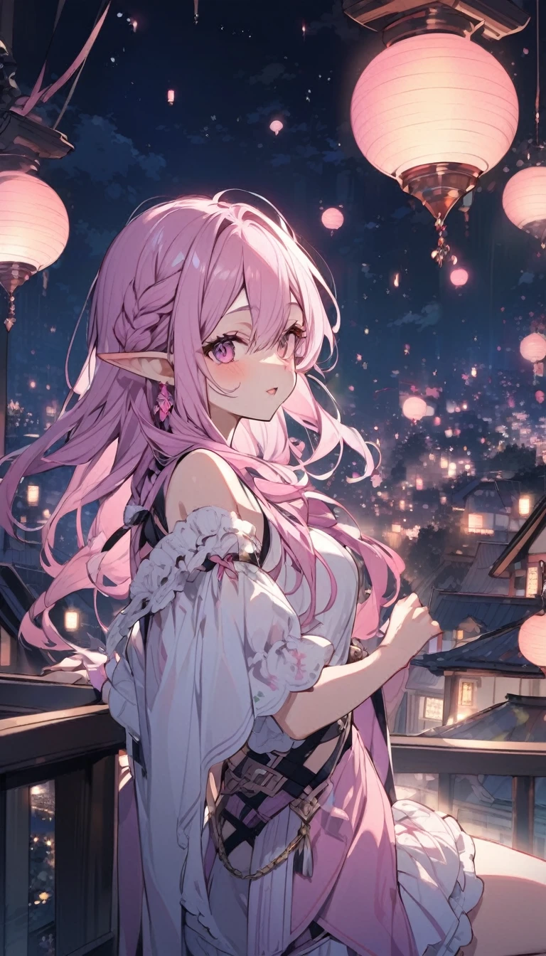 Pink elf,night