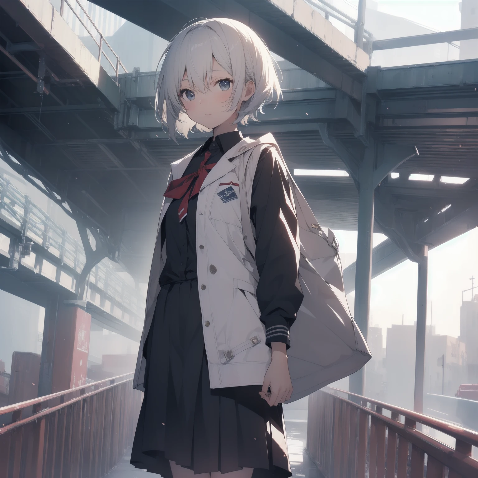ultra-absurdres-Top quality by artist God, ultra-detailed, high resolution, anime moe artstyle, best anime 8k konachan wallpaper, pixiv contest winner, pool:2810, perfect anatomy,break, 1girl, (Please draw a girl walking sleepily to school alone. )break,(Solo,little female, 13-year-old:1.3),Full limbs, complete fingers,a junior high school student, (very short hair), short cut, flat chest, , small butt, small black eyes, beautiful detailed eyes, well-proportioned iris and pupils, expressive eyes, highres detailed hair, soft expression, salor school_uniform, sailor collar, serahuku, bow, pleated skirt,(Detailed Lighting), (Detailed background), in the School commute route. break,super detailed skin, Best cinematic lighting powered by famous artist, 8k,beauty illustration,photoshop_(medium),very aesthetic,break,((artist:horosuke )), artist:clamp ,artist:carnelian ,artist:kantoku ,
