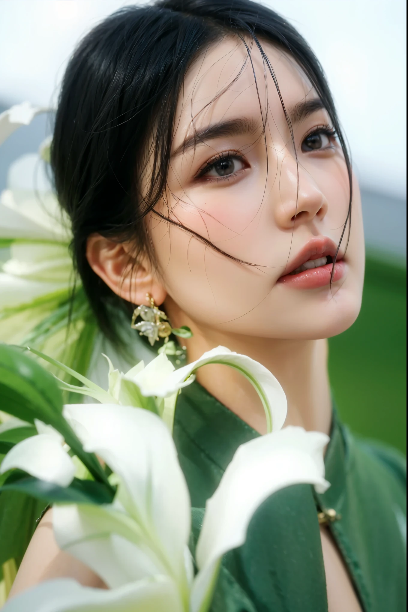 Game Art，CG Animation，Best image quality，Maximum resolution，8K picture quality，(A bust photo)，(portrait)，(Head close-up)，(Rule of Thirds)，Unreal Engine 5 rendering works，20 year old girl，((Queen))，The eyes are very detailed，(Large Breasts)，Elegance and nobility，Ray Tracing，Game CG，((3D Unreal Engine))，OC rendering reflection mode，4K，Ultra-clear，Translucent lace，Fair and plump figure，Pretty Face，Glossy Gel Coat，身着华贵礼服的Queen，Gorgeous clothing，Luxurious and exquisite jewelry，Colorful makeup，Full figure，Dark red lipstick，精致Gorgeous clothing，Supermodel，Gold Jewelry，Luxurious clothing，Gold and diamond jewelry，lily