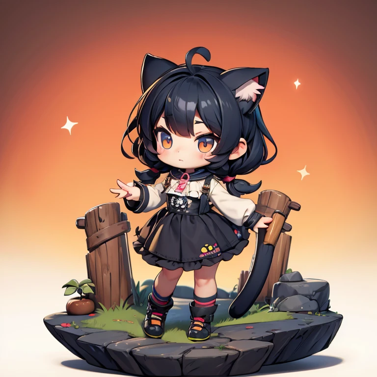 a chibi cat outfit rock
