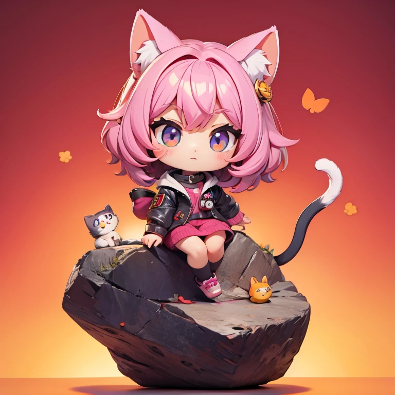 a chibi cat outfit rock
