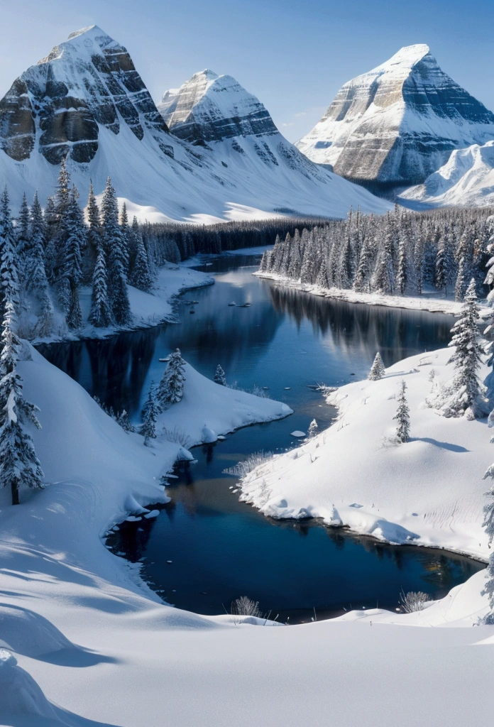Canadian Rockies、Blizzard、Highly detailed images