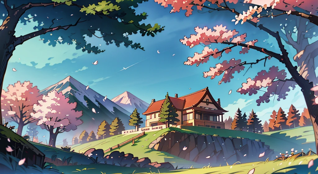 opulent, exteriors, ln the forest, Morning, SakuraNS, (Cherry blossoms fall), ventania, Adobe Lightroom,wide angles,great outdoors,the detail,Texture