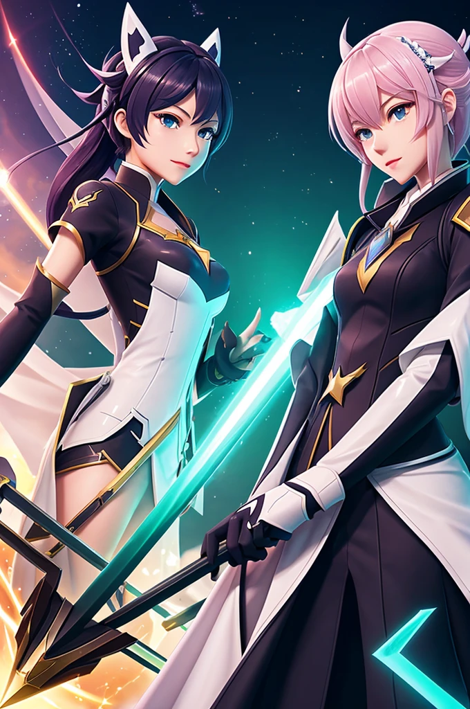 Kafka and aventurine from Honkai Star Rail together in a picture for a wallpaper