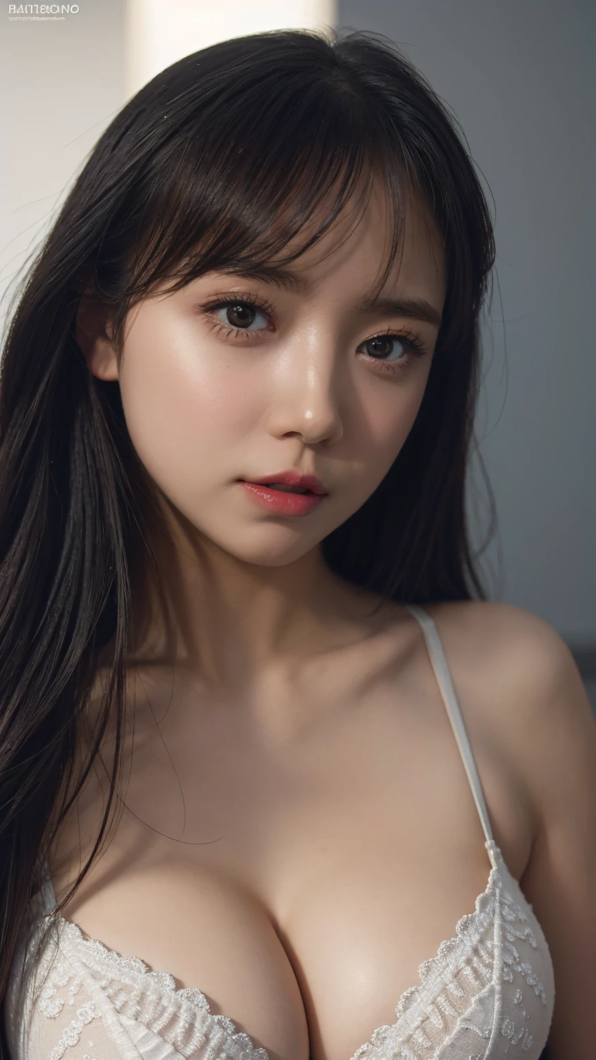 best quality， ultra high resolution， （realistically：1.4），Baoyu Girl ，A pair of clear and charming peach blossom eyes，The sun shines on the face，Big wavy hairstyle，（White skin：1.4），a sense of atmosphere，a beautiful girl，Looking directly at the viewer， Close-up cleavage ，(lifelike:1.4),1 girl,Sexy,(wet),(:1.2) naked body, 