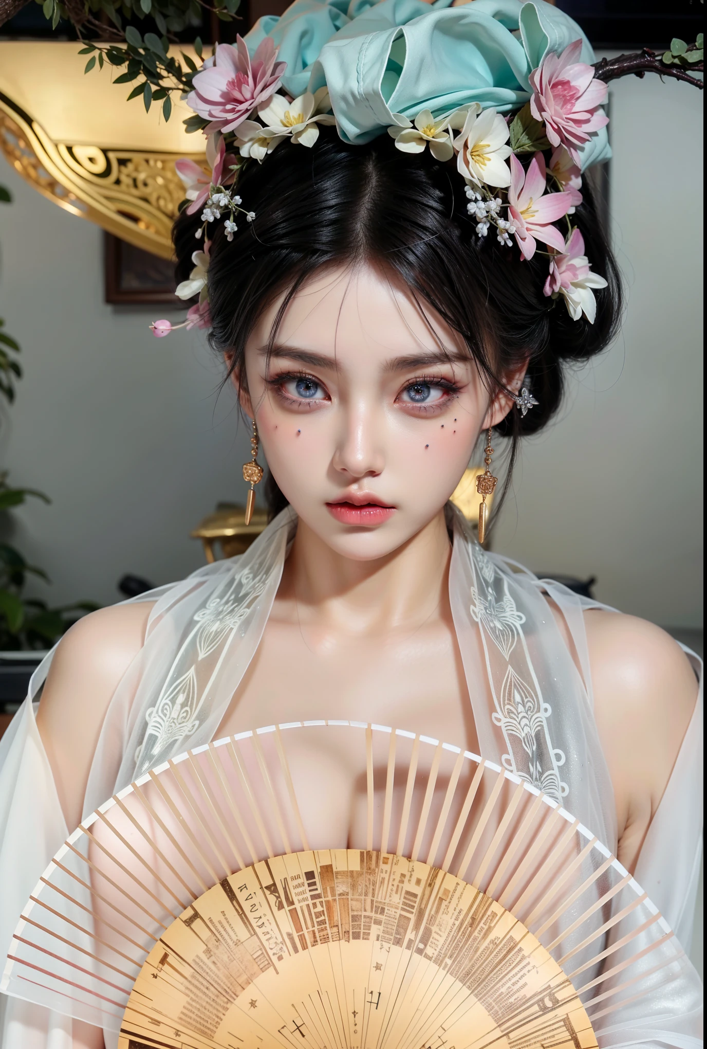 Detailed image quality,Pandora the Witch,wing, Succubus Theme,堕落Angel,Excellent,scary,Secret Terror,Tentacles,With eyes,Uncanny Valley Effect,Beast Blood Moon,skeleton,vampire,Hellfire,Dark Queen,Angel,magician magic witch,16岁Angel,Eyes are blue(Pupils as deep as the starry sky),Gorgeous tattoo designs all over the body,Tattoo Queen,Succubus Queen,Gorgeous clothing