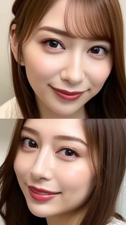 (Highest quality、8k、Award-winning works、Ultra-high resolution)、One beautiful woman、(Perfect nude:1.1)、(blonde:1.1)、Bright color contacts、Perfect Makeup、Bright and shiny lipstick、(Very heavy makeup:1.2)、(Deep pink around the eyes:1.1)、Beautiful bright eyeshadow、Heavy makeup around the eyes、(Big Breasts:1.2)、very long wavy hair、(Romantic affection:1.1)、私を見た時のThe best smile、(Many of them emphasize the body line.:1.1)、(Strongly blurred vibrant Harajuku city background:1.1)、(Strongly blurred background:1.1)、Accurate anatomy、Ultra HD Hair、(Ultra-high resolutionの完璧な美しい歯:1.1)、Ultra-high definition beauty face、Ultra HD Hair、Ultra HD Shining Eyes、輝くUltra-high resolutionの美肌、Ultra-high resolutionの艶やかな唇, Very detailed, Nose and mouth,Face Focus, Extreme close up of face、 Realistic nostrils、The best smile,Looking at me with an upturned gaze