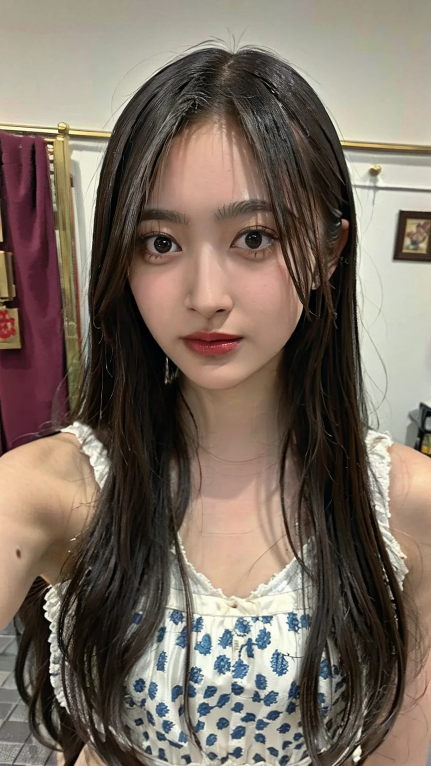 hightquality、masterpiece、ultra res、cute girl face、kitchin、barechested、Naked apron、full bodyesbian、Famous actresses of Japan、very beautiful face, 8K, sharp focus, natural big breast, Nude.