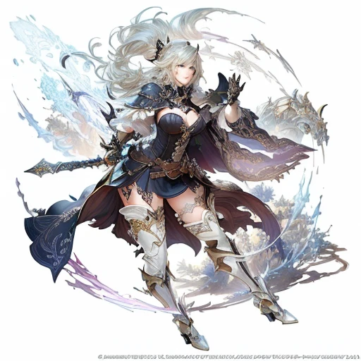 Close-up of a costumed person holding a sword, Boris Vallejo. octopath traveler, FFXIV Heavensward, Zerochan Art, Magnificent and elaborate character art, octopath travelerスタイル, By Yoshihiko Wada, ffxiv, ( ( Character Concept Art ) ), Final Fantasy 14 Style, mechanized witch girl, Very detailed fan art, From Bravely Default II
