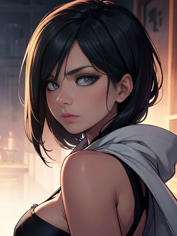 RAWphotograph, photograph, Realistic, 自然の中の女性の8K鮮やかなphotograph, Super detailed, In detail, Dramatic Light, In detail beautiful eyes, Detailed skin, Depth of written boundary, Grey Eyes