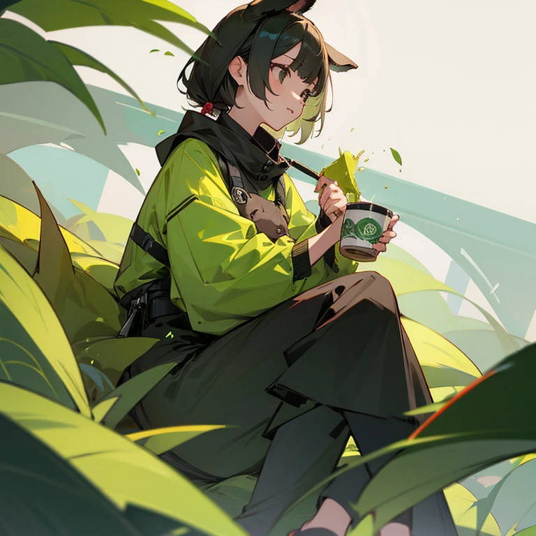 One girl, Green Tea Dog