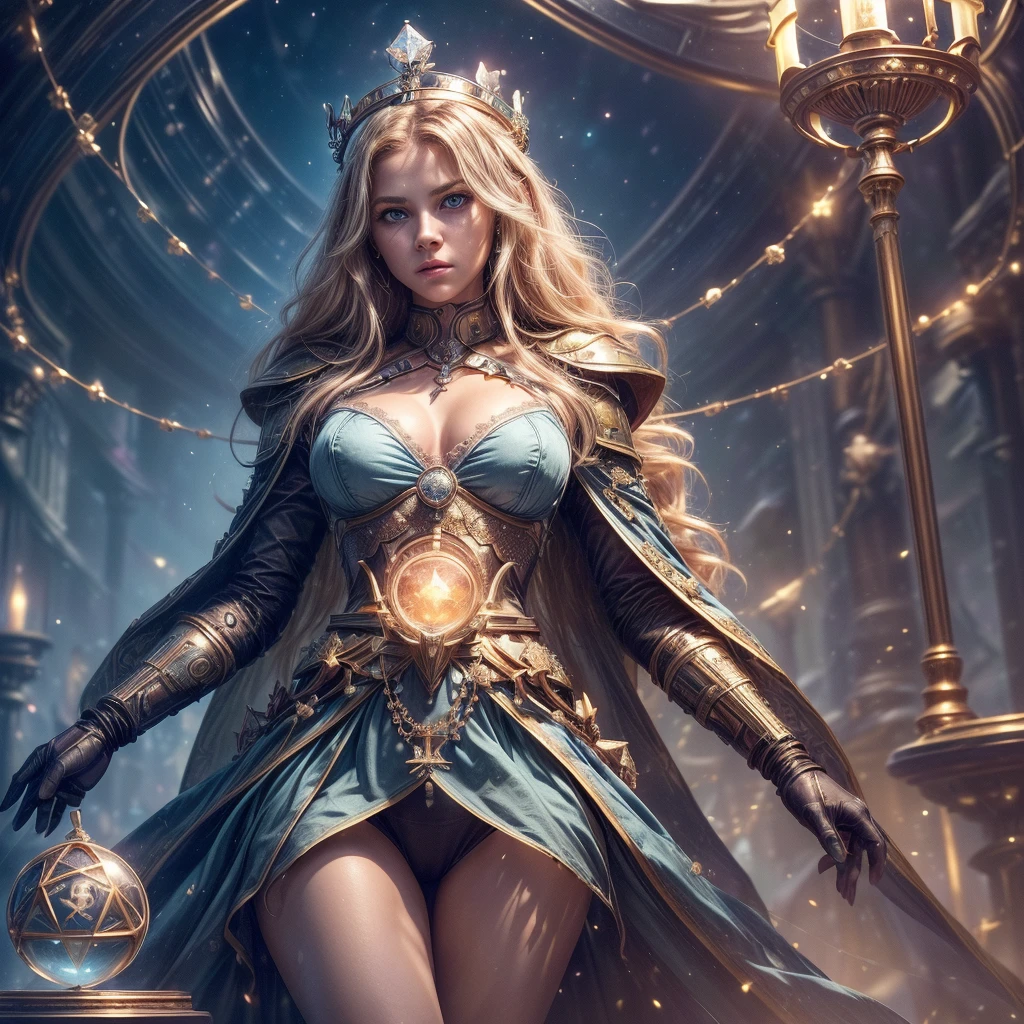 ultra realistic professional full body camera   (((wearing crown )))  (photo 1028k qhd) by (James C. Christensen:1.2|Jeremy Lipking:1.1), (Dittmann Anna:0.3), (jiner:0.3), (mise au point nette:1.3) lndswgnr,High detail, instagram top model,blonde hair, beautiful detailed baby blue eyes, k eyes,(eye (eye makeup: 1.2) sleeping Pose of the Instagram model, perfect button nose, attractive lip shape has an upper-to-lower lip ratio of 1:2, perfect ivory skin confiant, (((anatomycally perfect 25 old ladie hand,finger, nail))),fille en forme Fille maigre et sexy, breast:1.2, anatomie parfaite, Perfect symmetry:1.2, Realstic position, realistic and gorgeous face:1.2, perfect face, highly detailled, happy, confident, ighting cinematic, Lighting scene, soft lights, instagram standing pose (((baby blue eyes,, Fille maigre et sexy, breast:1.2 perfect charming face, attractive lip and nose, arafed, high details, best quality, 16k, [best detailed], masterpiece, best quality, (extremely detailed), a view from the rear (best details, Masterpiece, best quality), photorealistic, fantasy art, RPG art, a picture of a human mecha woman sorceress sittings in her magical lab, divining distant places in her crystal ball, epic beautiful human woman (best details, Masterpiece, best quality), ultra detailed face (best details, Masterpiece, best quality), red hair, short hair, red eyes, dynamic dress (best details, Masterpiece, best quality), magical library, with many books, and magical runes and wards, glowing arcane sigils GlowingRunes_paleblue, crystal ball (best details, Masterpiece, best quality) on table, runes on crystal balls GlowingRunes_yellow, fantasy magical library background (best details, Masterpiece, best quality), Ultra-Wide Angle, high detail, award winning, best quality, HD, 16K, 3D rendering, high details, best quality, highres, ultra wide angle, 3D rendering, [[anatomically correct]]