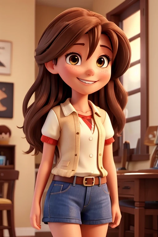 woman Brown Hair straight cute tall smile