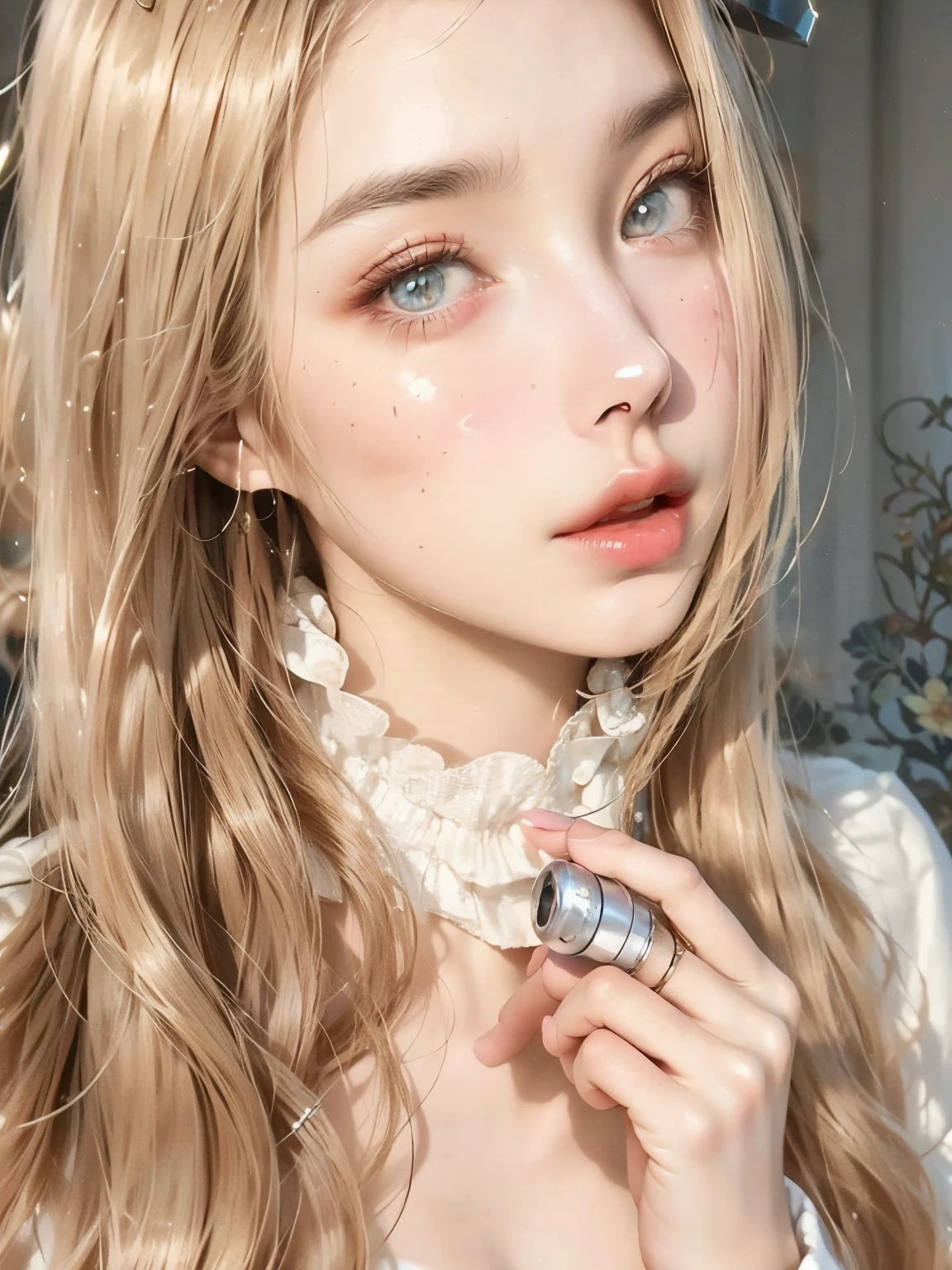 Close-up of a woman with headphones on her head, Portrait of Sophie Mudd, Anna Nikolanova, AKA New Milky, nodded, with headphones, 18 years, Delphine Bonita, Yelena Belova, Angelina Stroganova, dye brunette blonde, 🤤 portrait , 2~4 year old female model, Julia Gorokhova, Instagram Templates