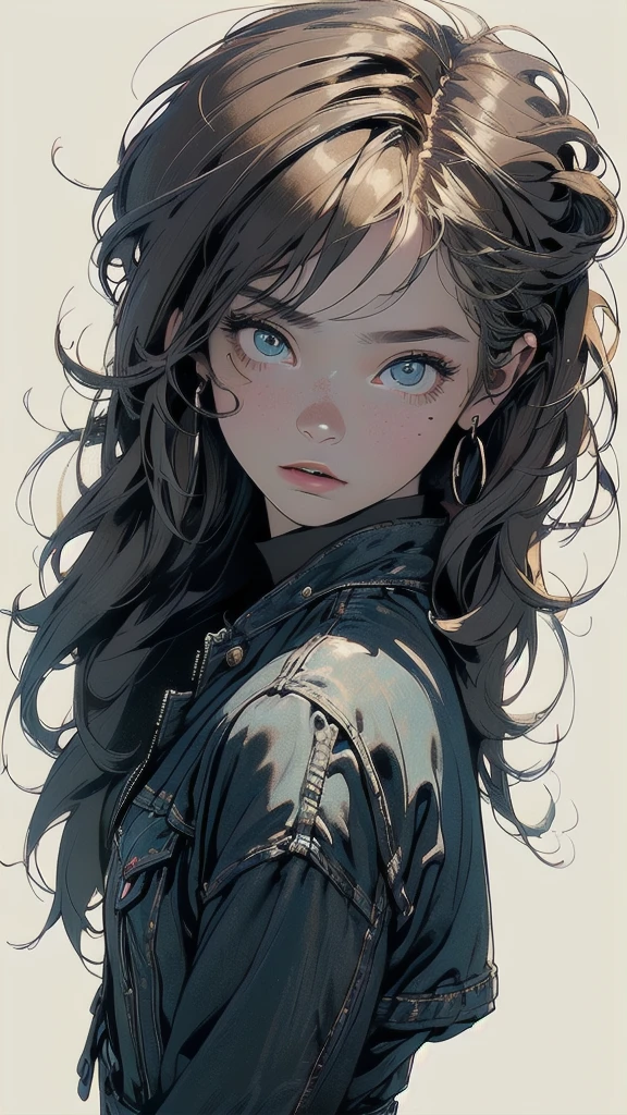 (((masterpiece, highest quality))),(((solo:1.2))),(((1girl:1.2))),32k wallpaper, very detailed full-body view,((((more various angle)))),((((highlight)))),(((complete. detailed face))),(((((Absolutely simple background))))),(((Texture for people : grunge))),