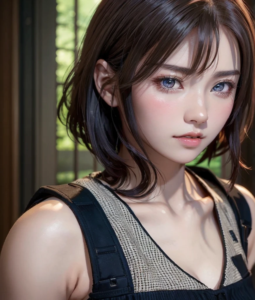 Digital portrait of gorgeous Japan short-haired woman, Beautiful face, Convoluted, Cinematic, Realistic epic, unreal enginee 5, Gorgeous, Incredible color grading, Trending on ArtStation, Photography,